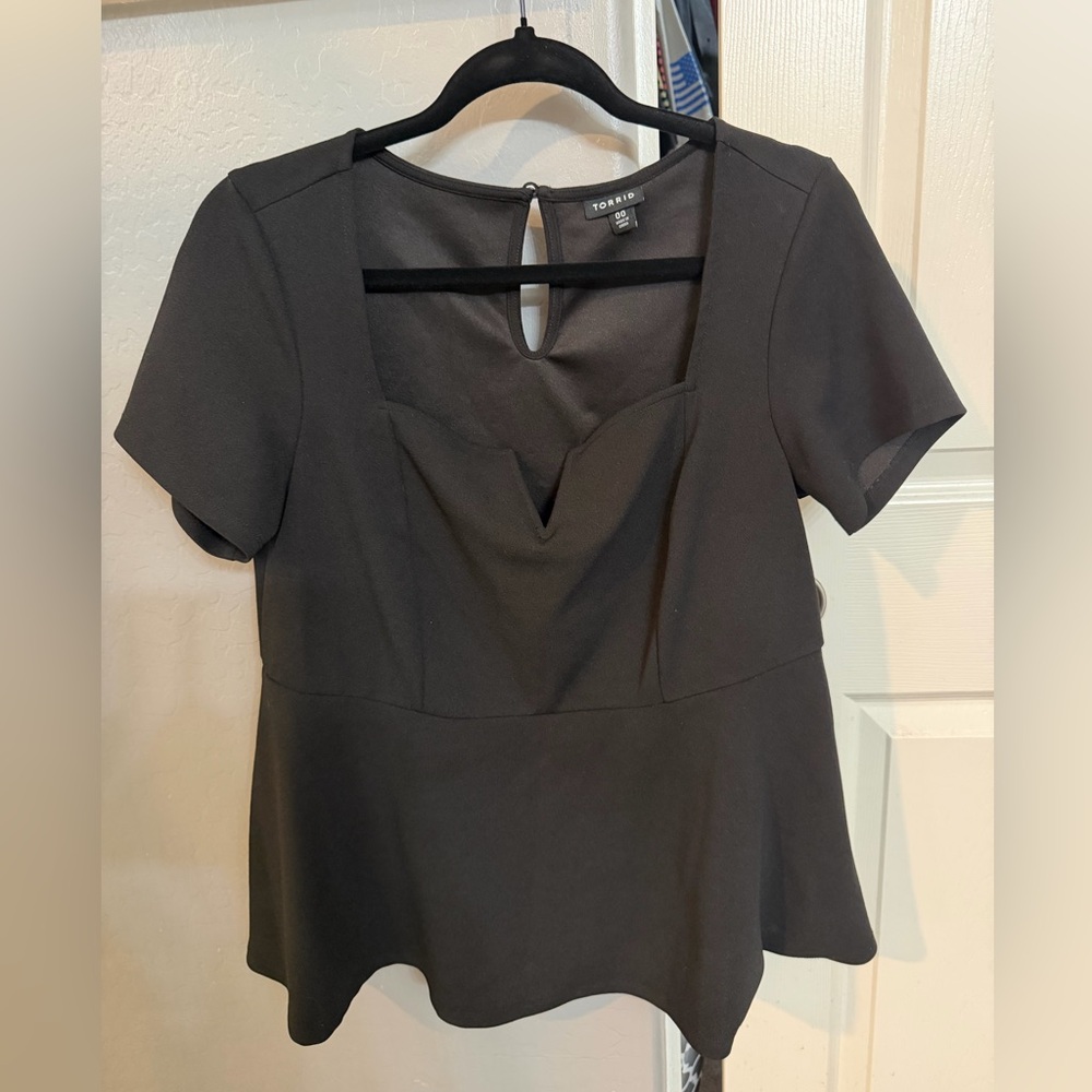 TORRID Elegant Black Blouse